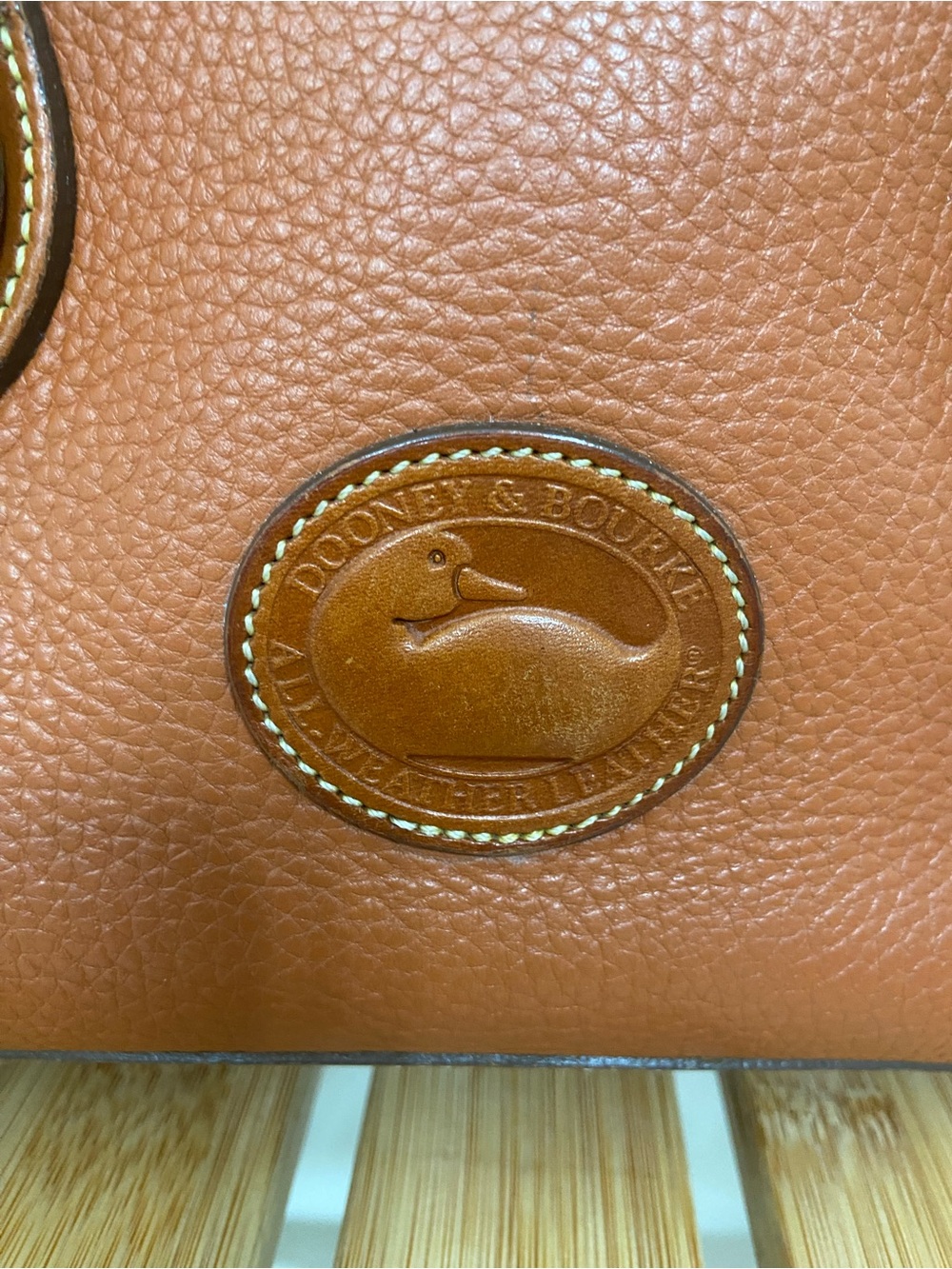 Dooney & Bourke Chestnut Brown Pebbled Leather Satchel - Picture 4 of 15